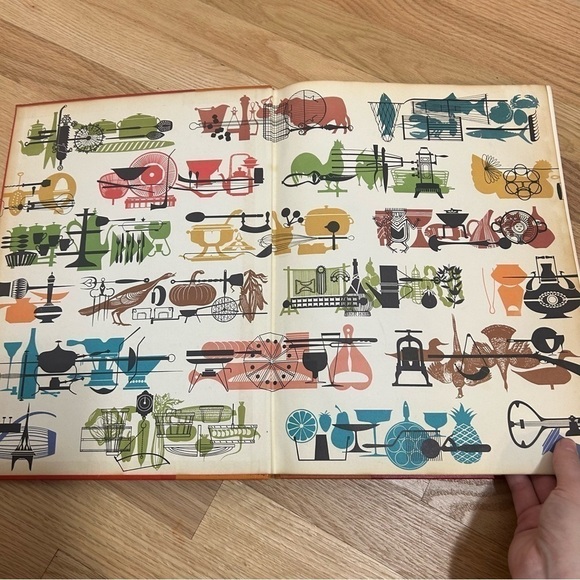 Vintage Life Picture Cook Book Hardcover Red Orange Coffee Table - Picture 4 of 6